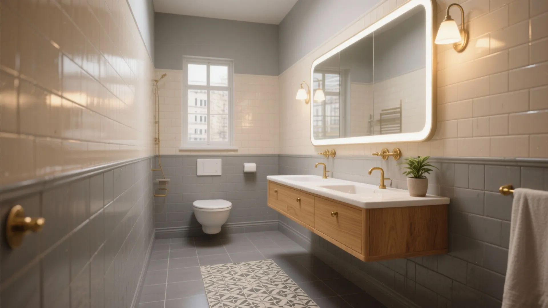 5 Gray-Beige Bathroom Ideas: Small bathroom design ideas that make gray-beige feel warm, airy, and luxurious