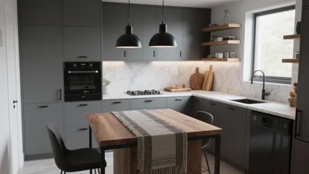 5 Gray-Black-White Kitchen Ideas