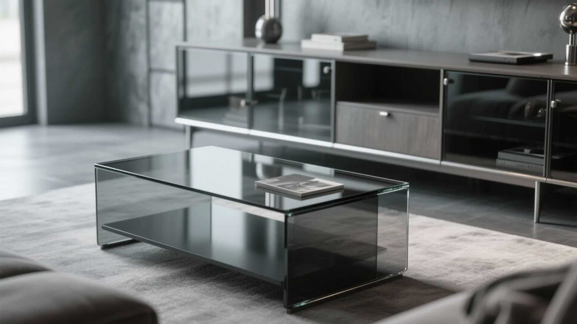 Gray with Glass Elements