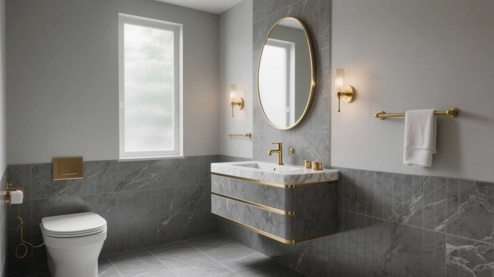 5 Gray and Gold Bathroom Ideas