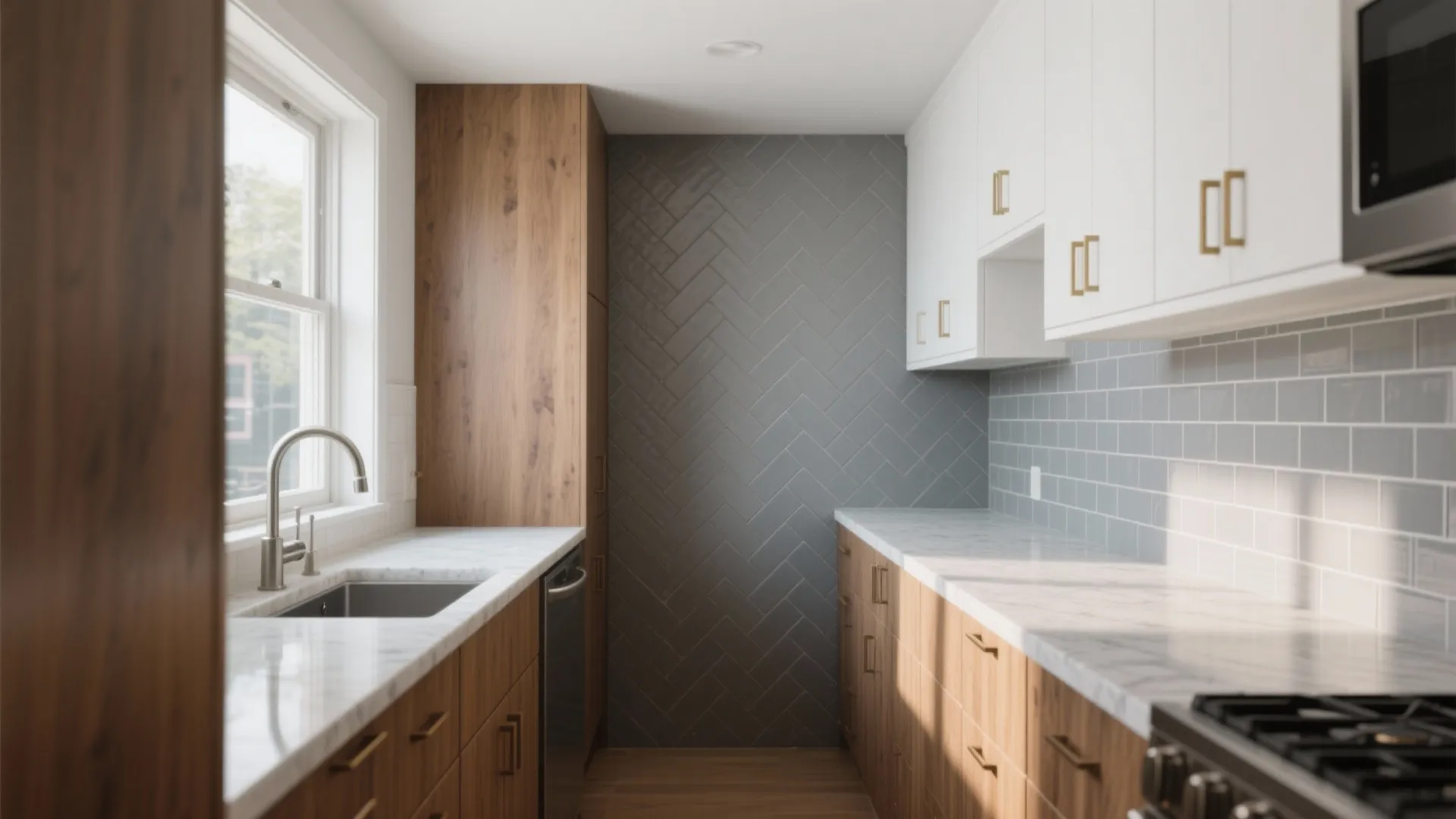 5 Gray Backsplash Tile Ideas: Creative small-space kitchen solutions using gray backsplash tiles from a decade of design experience