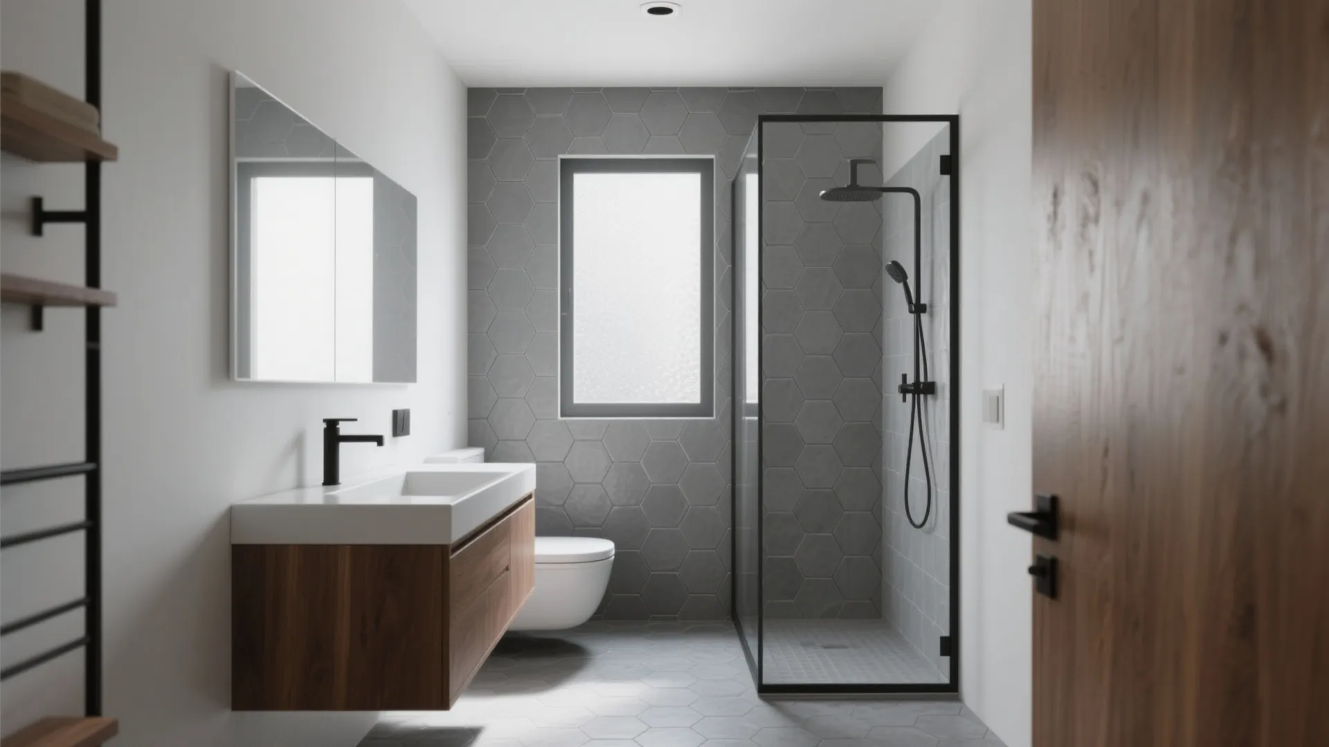 5 Small-Space Ideas for Gray Hexagon Tile Bathrooms: Creative small-bathroom solutions using gray hexagon tiles — practical tips from a 10+ year designer