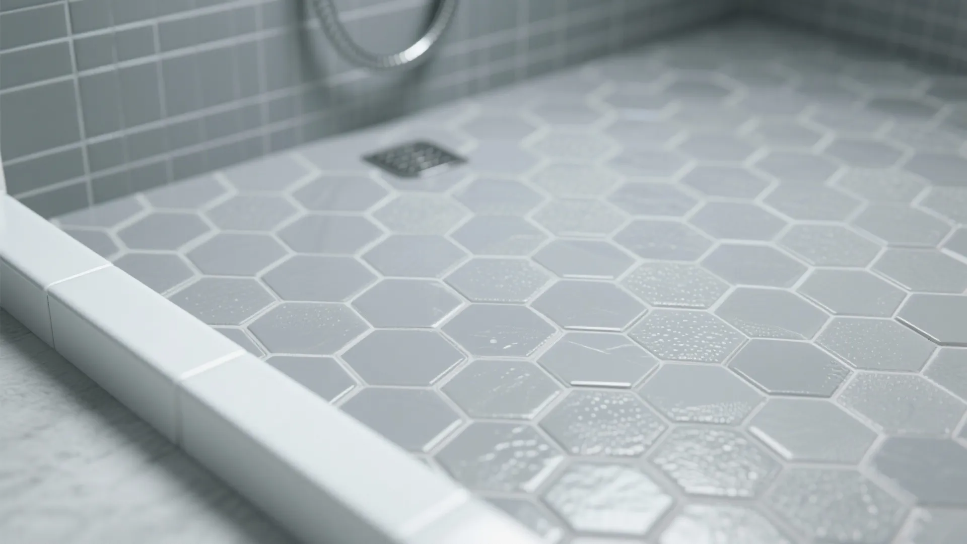 5. Mosaic Mix: Tiny Gray Hex with White Borders