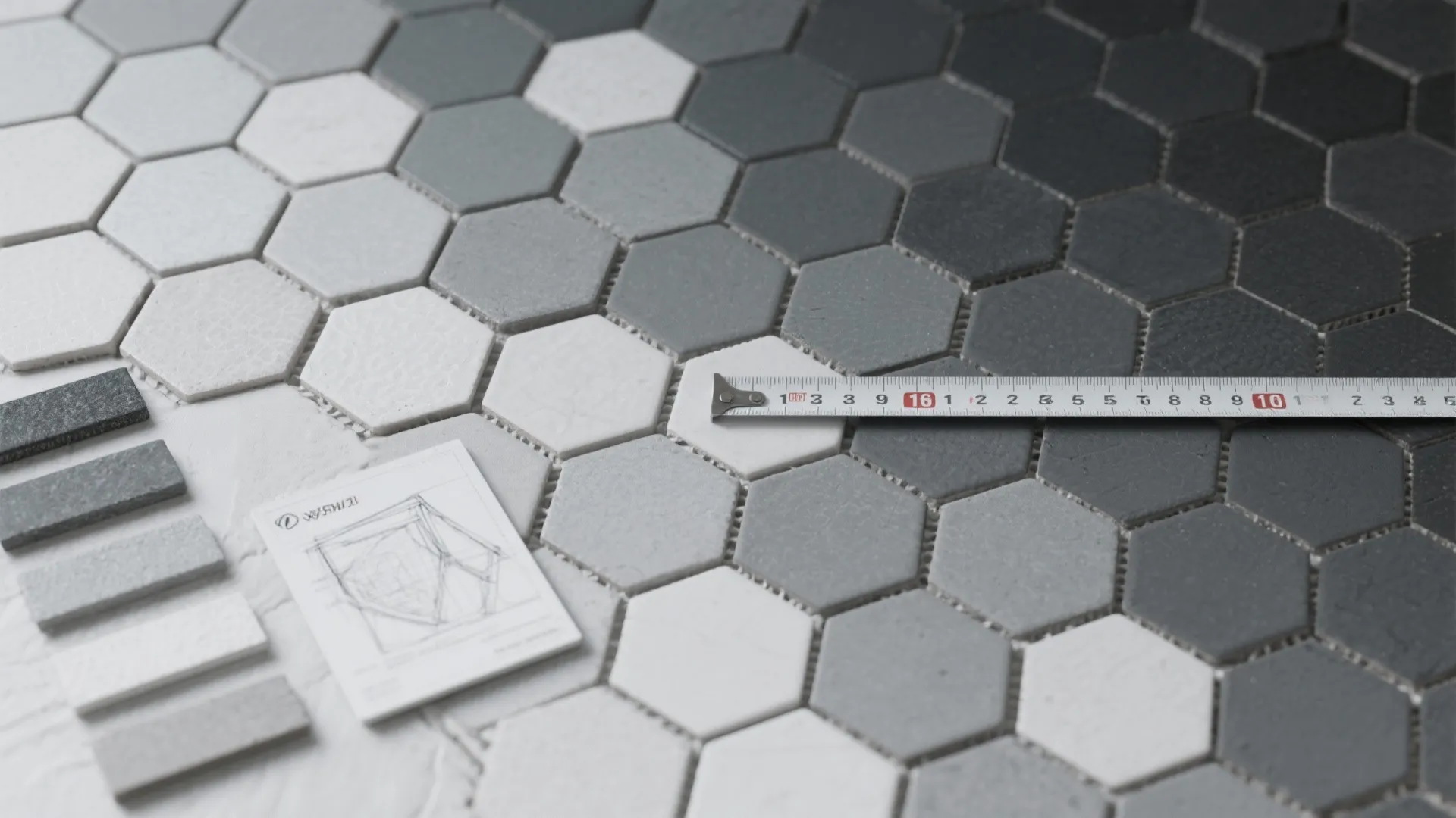 5. Create a mosaic pattern with mixed gray tones