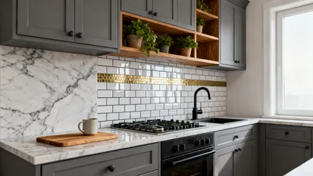 5 Kitchen Backsplash Ideas for Gray Cabinets