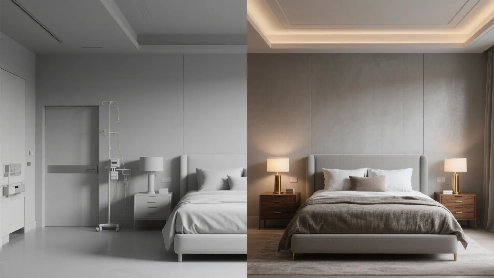 1. Layer warm and cool grays for depth