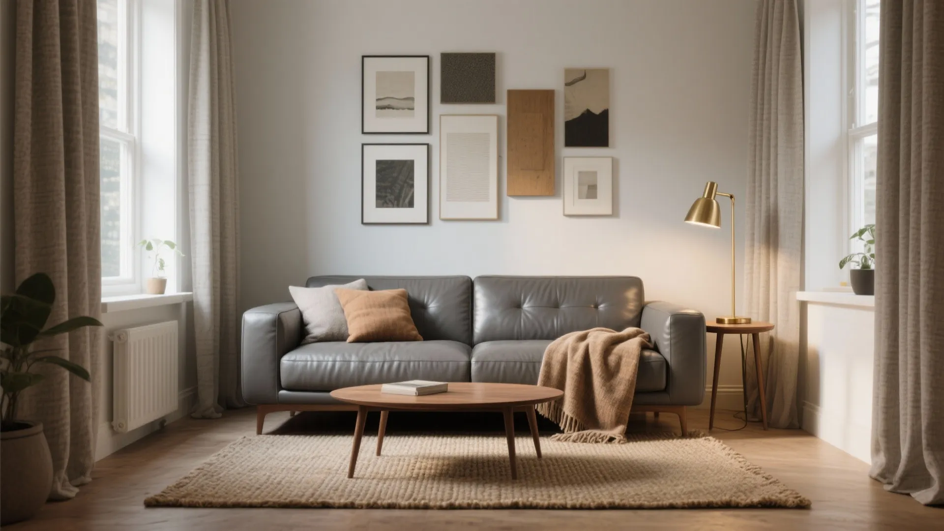 5 Creative Ideas for a Gray Leather Sofa: Cozy, modern and space-smart living room ideas centered around a gray leather sofa