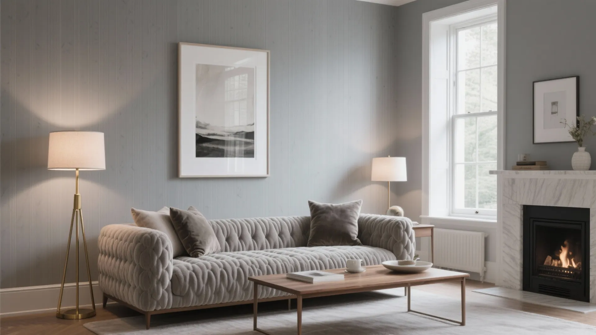 Gray Wallpaper Living Room Ideas: Transform Your Space with Style: 1 Minute to Modern Tranquility: Fast-Track Guide to Gray Wallpaper Living Room Designs