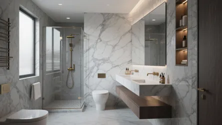 Gray Marble Tile Bathroom Ideas — 5 Inspo
