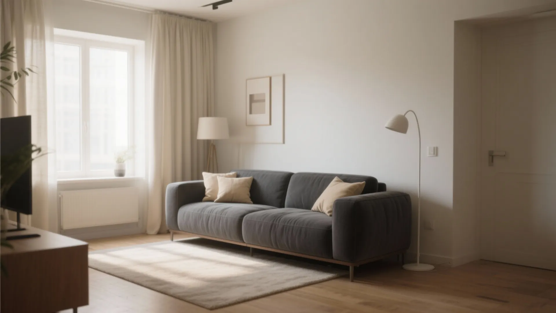 8. Comfy Neutrals with Dark Gray