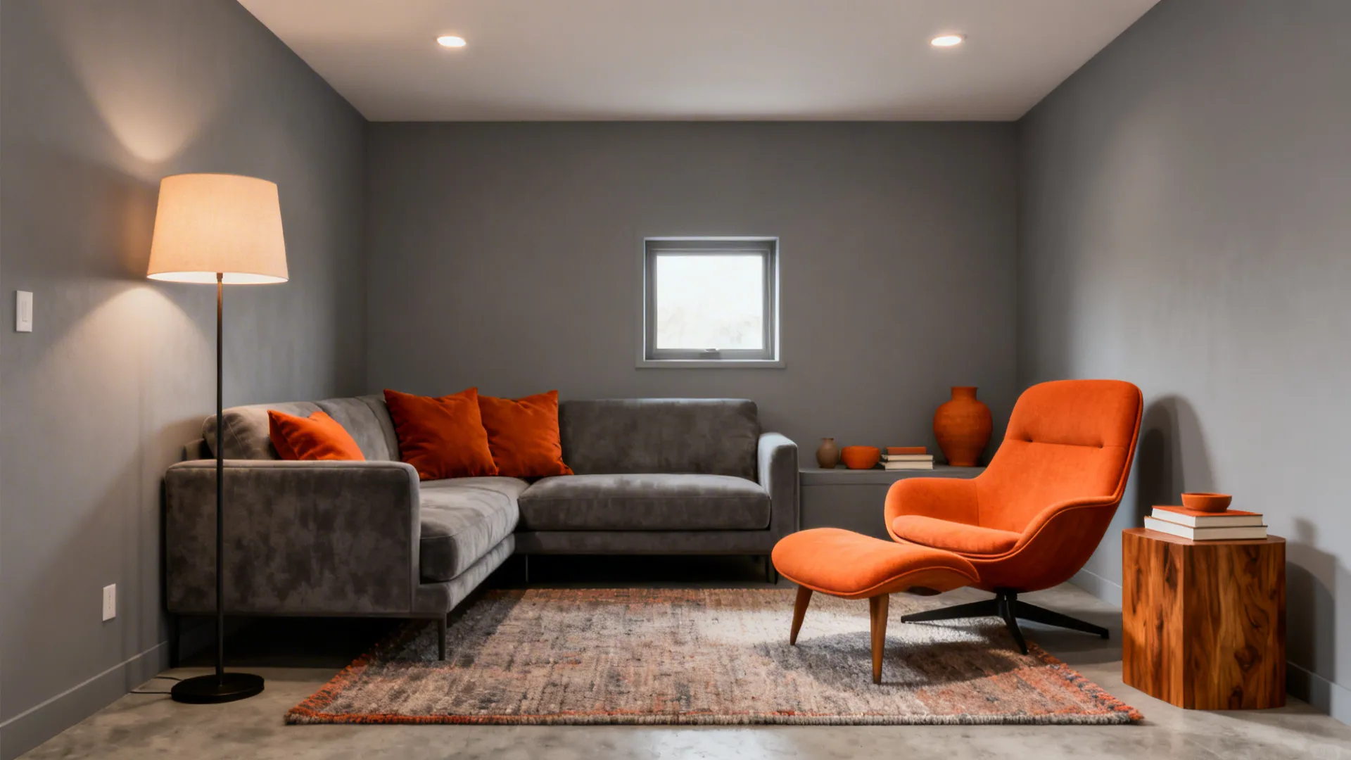 5 Gray and Orange Living Room Ideas