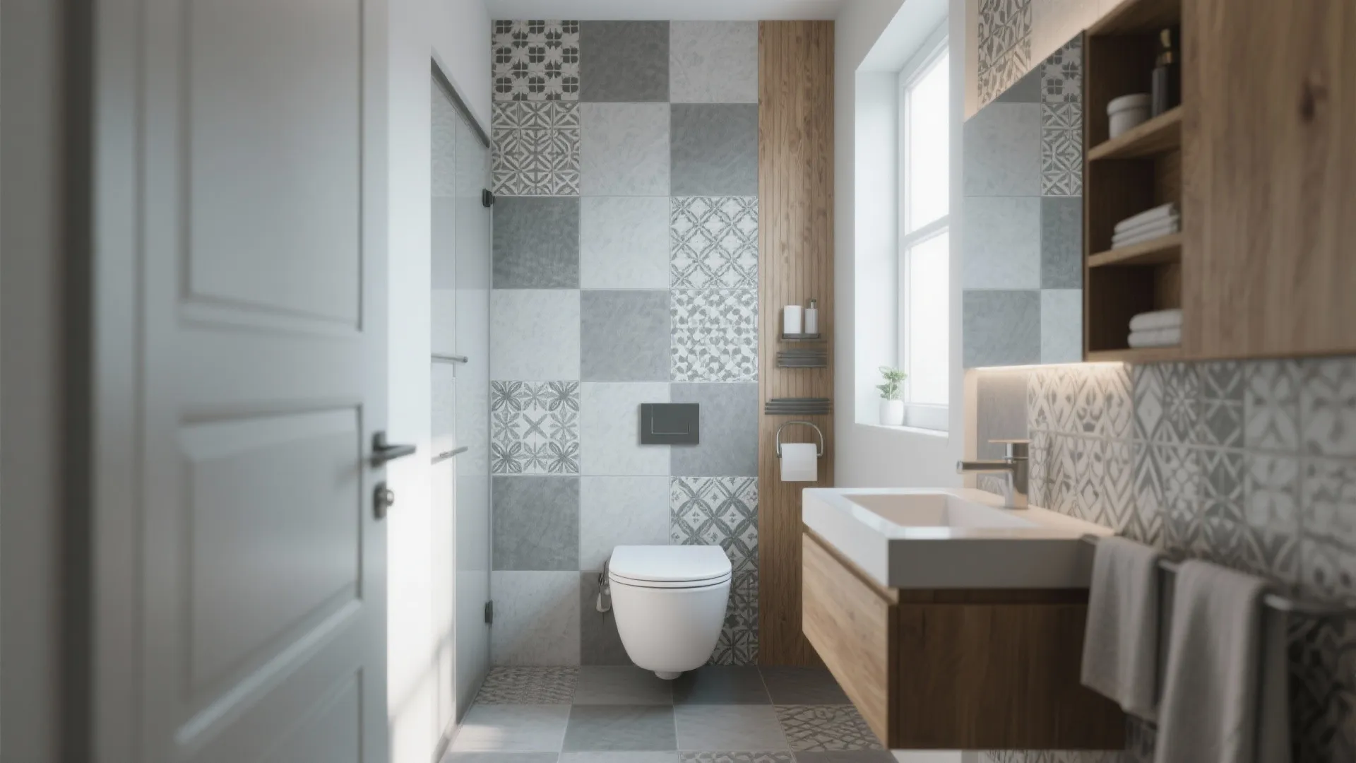 6. Mixed Gray Tone Patchwork