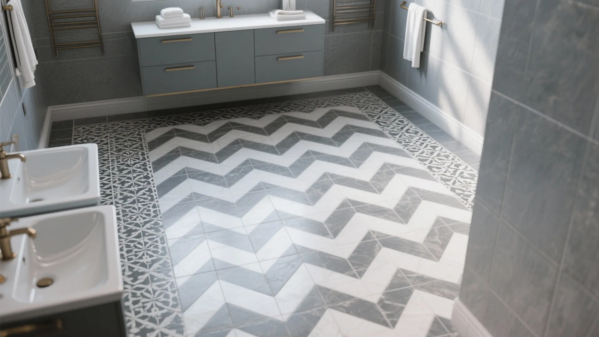 3. Go Bold with Patterned Tiles