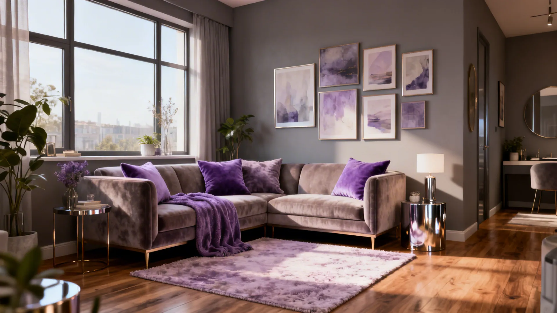 5 Gray and Purple Living Room Ideas: Creative gray and purple living room ideas that maximize style in small spaces