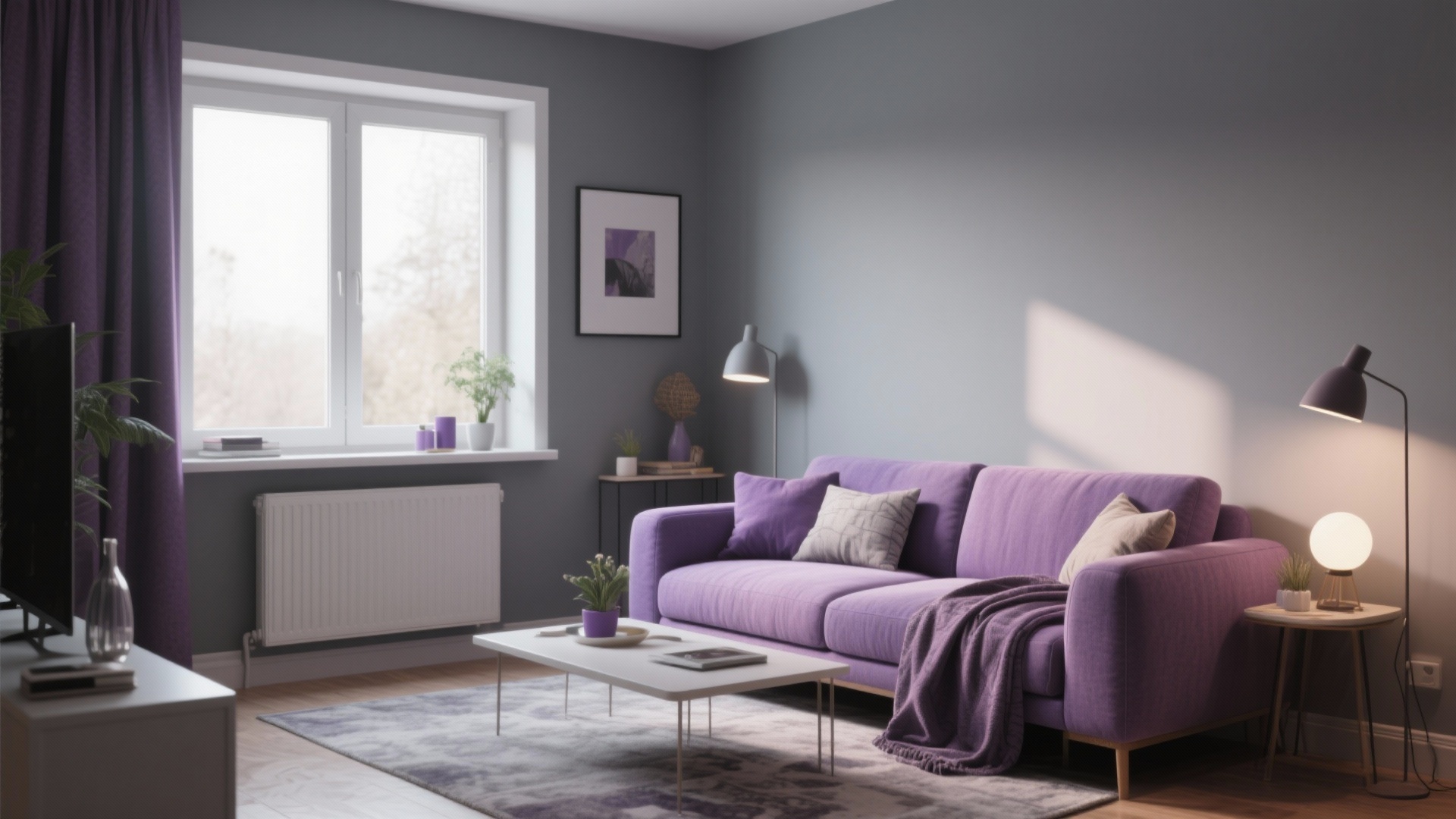 10 Gray Purple Living Room Ideas for Stylish Small Spaces