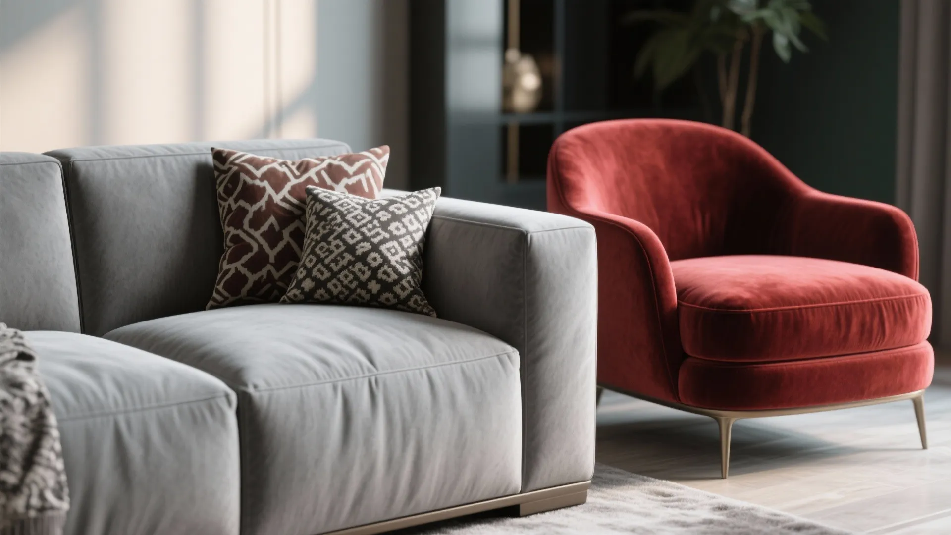 4. Layered Textures in Gray and Red