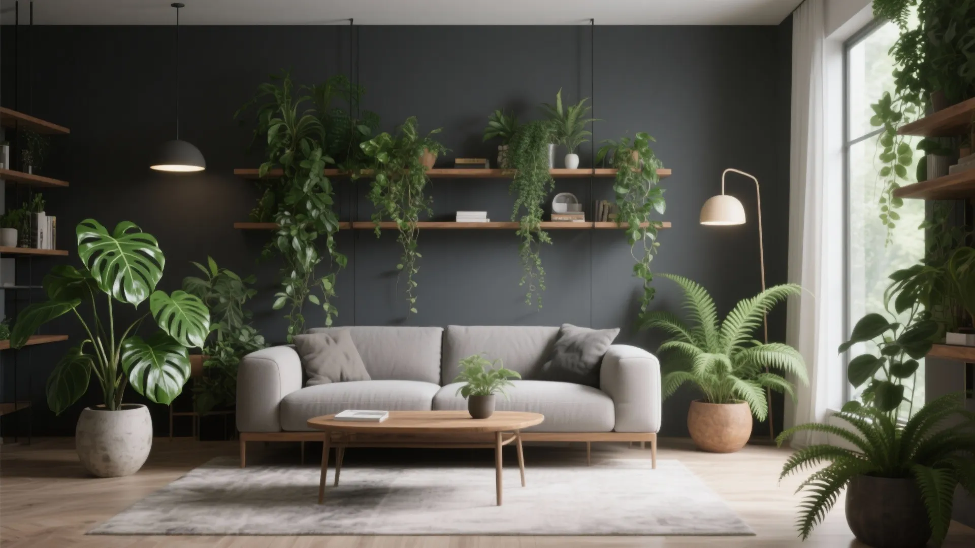 10. Indoor Plants for a Fresh Contrast