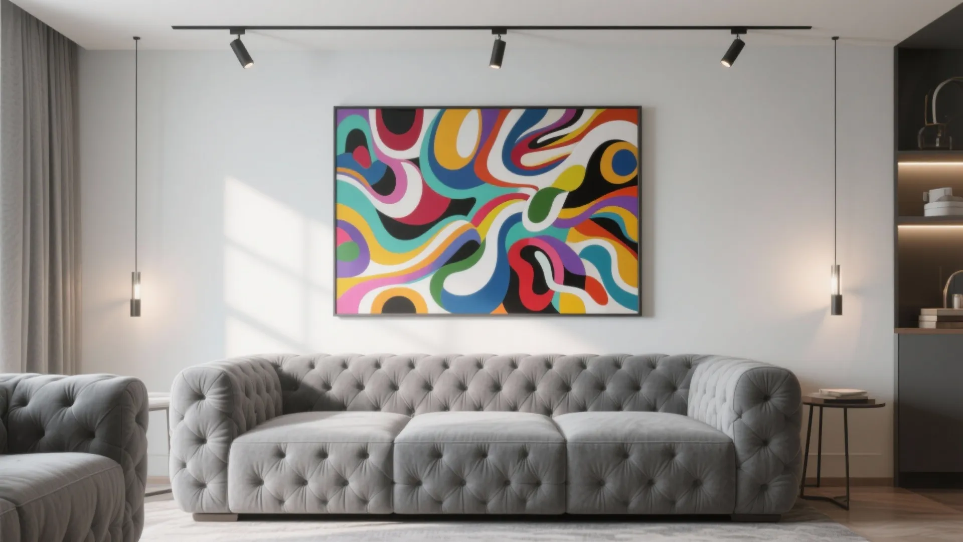 9. Pairing Gray with Bold Artwork