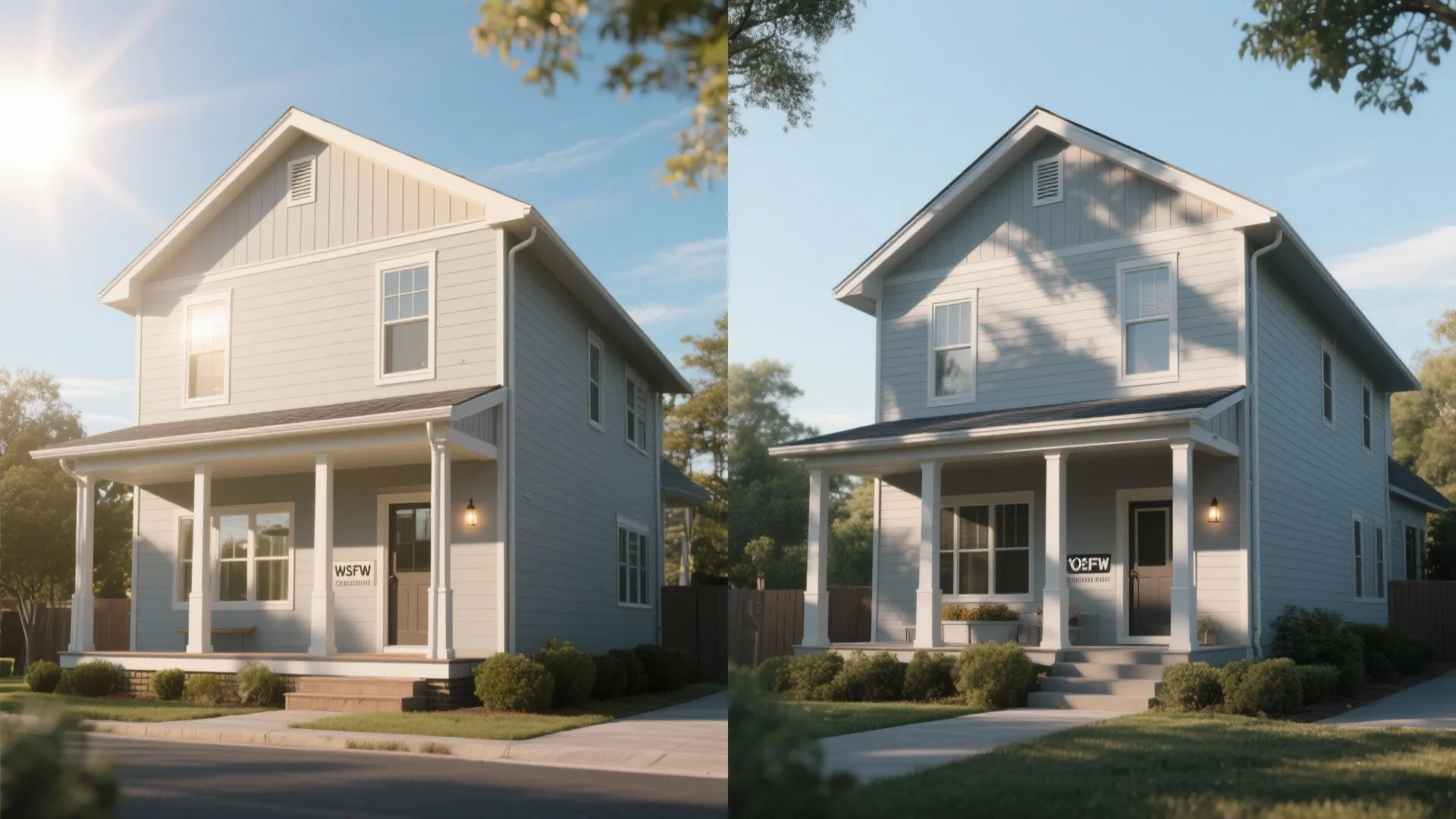 5. Light Gray That Reads Differently in Sun and Shade