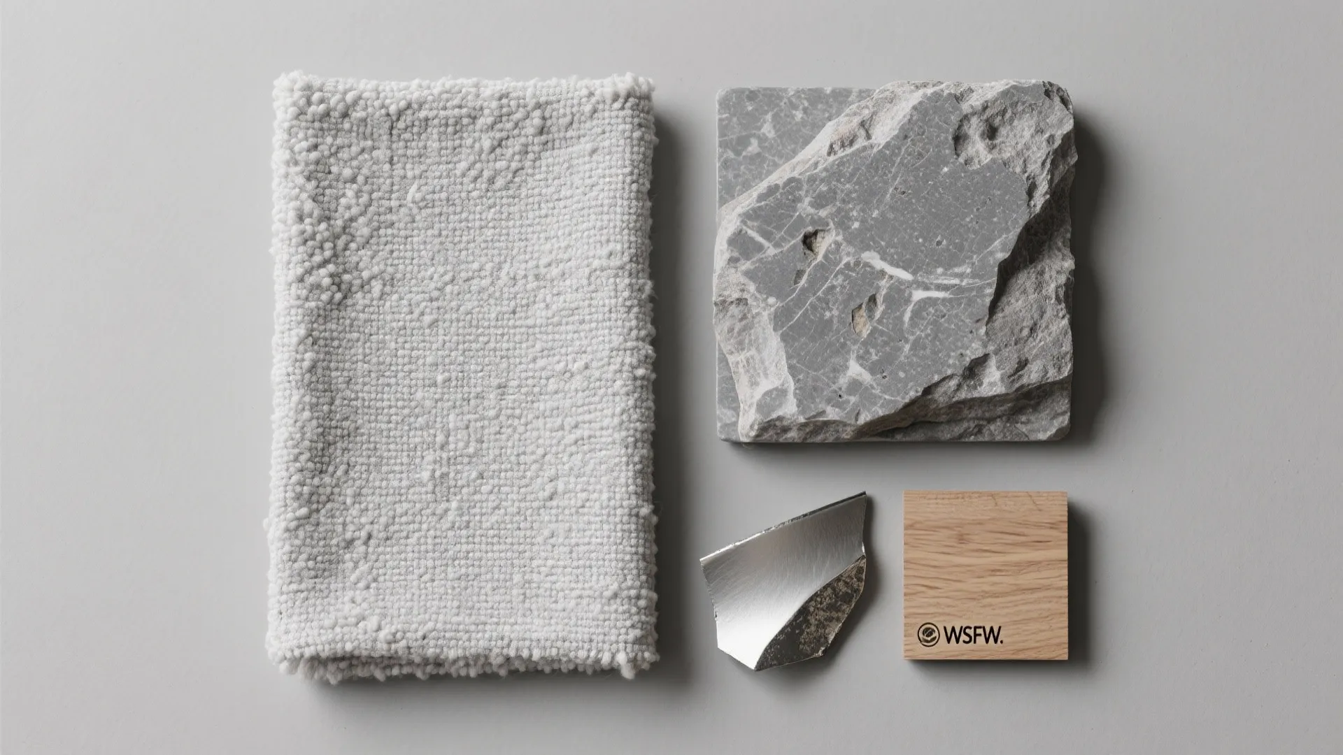 Layered Grays with Texture (Bouclé, Linen, Stone)