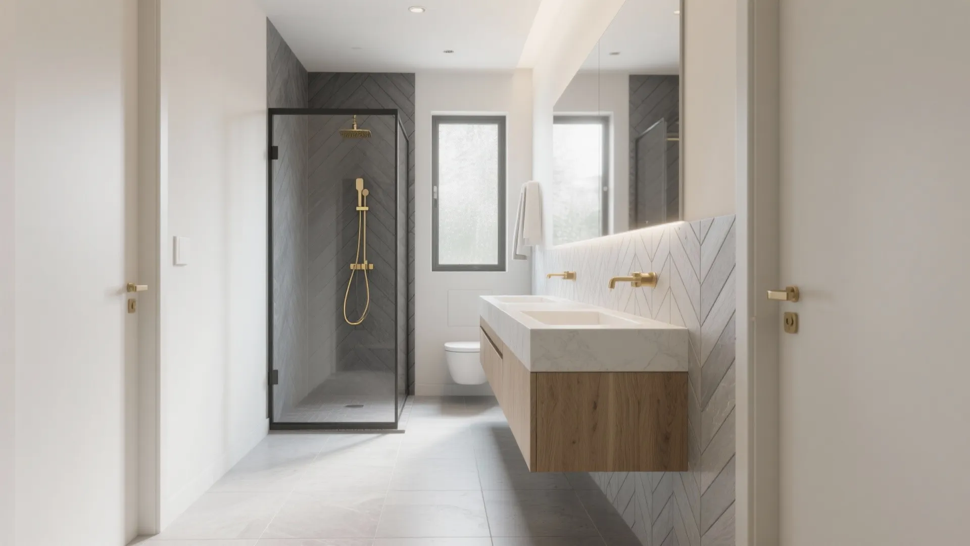 5 Clever Bathroom Tile Ideas with Gray: Small bathroom? I’ll show 5 gray tile inspirations that maximize style and function