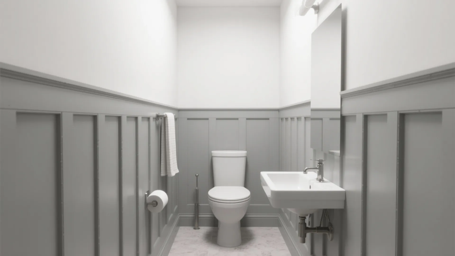 Tip 2: Add Gray Wainscoting