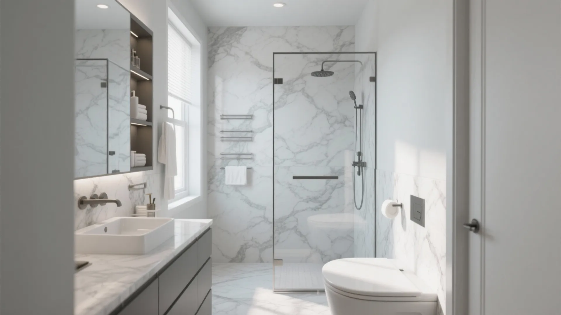 10 Gray & White Small Bathroom Ideas: Creative ways to make a small bathroom stylish and functional in gray and white tones