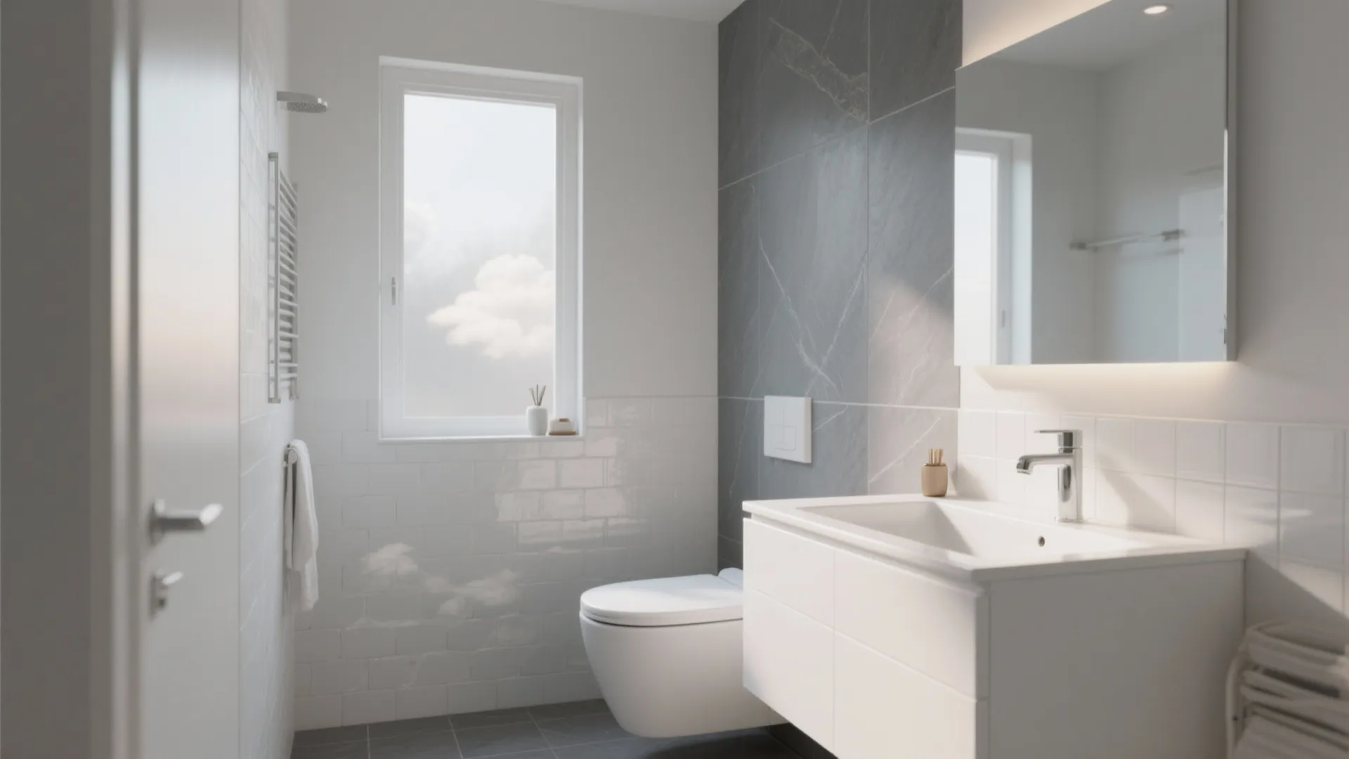 5 Gray and White Bathroom Tile Ideas: Creative small-space tile solutions combining gray and white for modern bathrooms