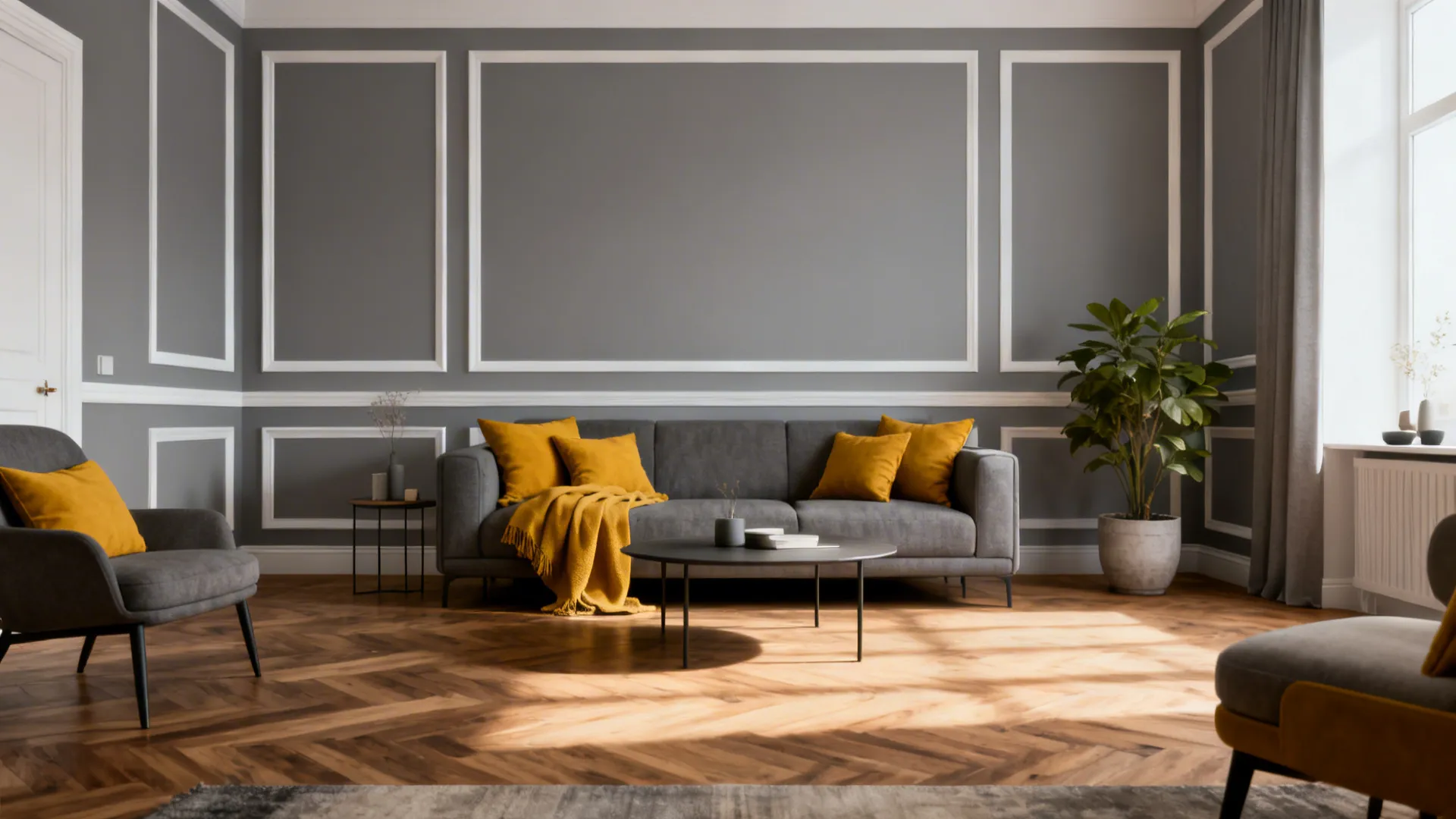 5 Gray, White & Yellow Living Room Ideas