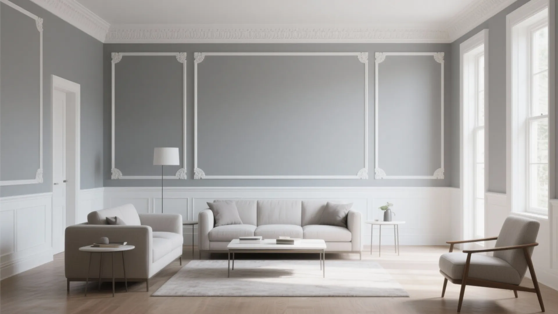 2. White Trim Accents