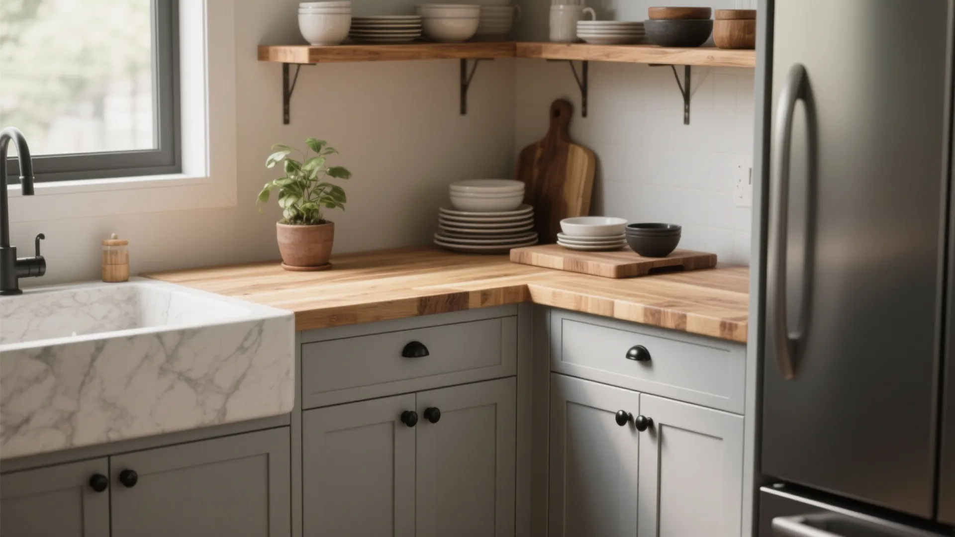 1. Pair with warm wood accents