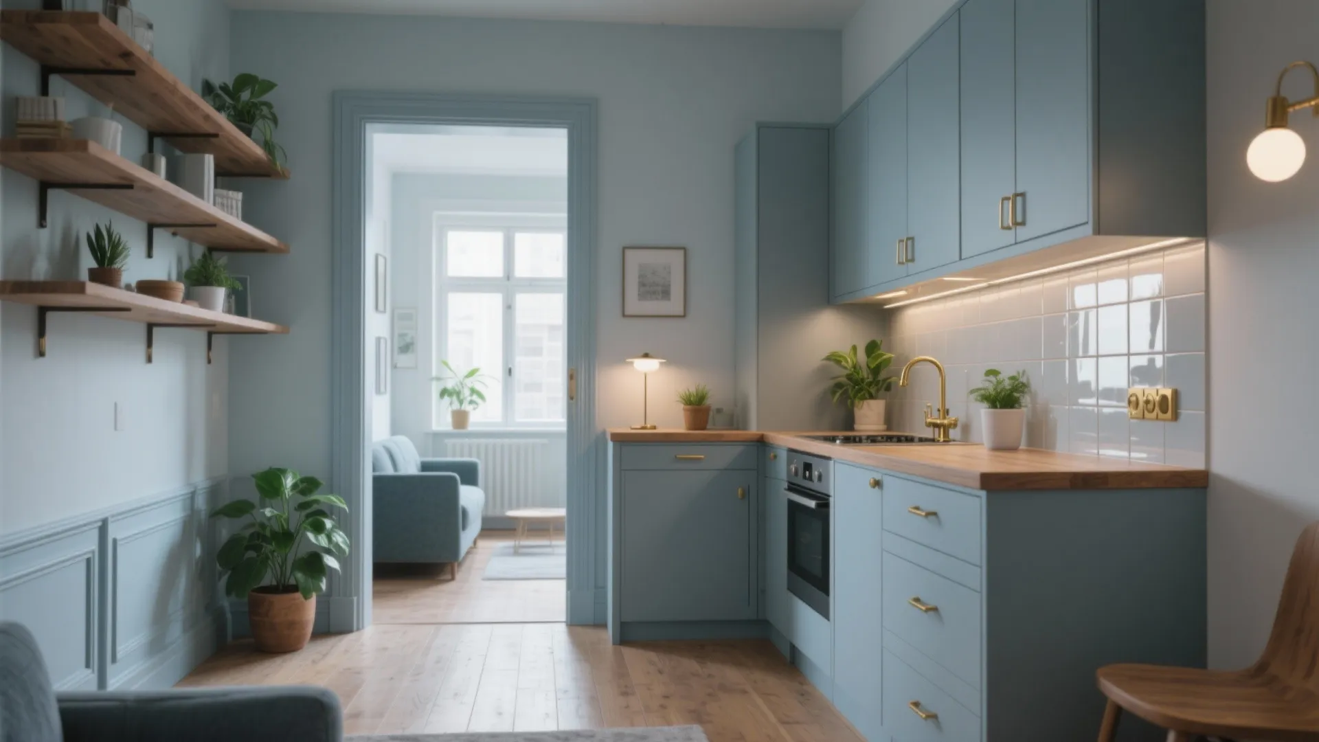 Light Gray Blue Wall Paint: 5 Ideas: Practical small-space inspirations for using light gray blue wall paint