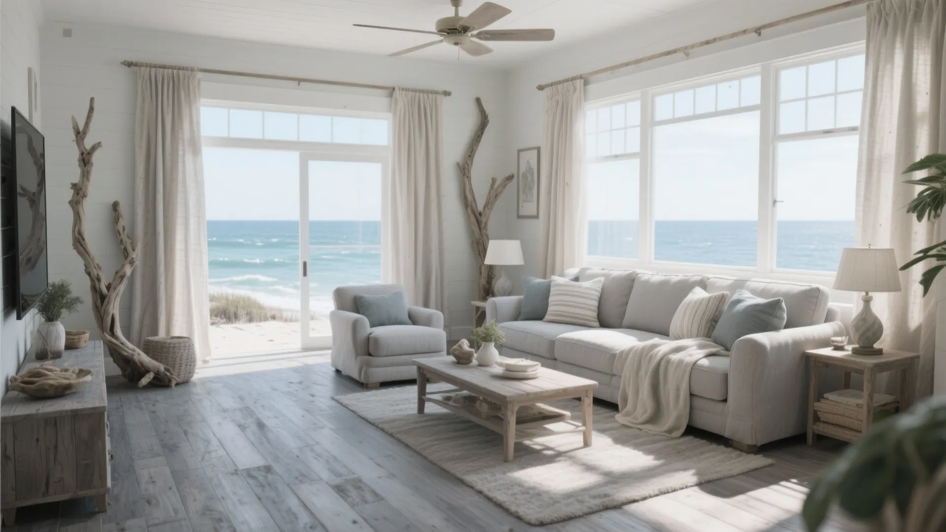 5. Gray-Washed Coastal Look