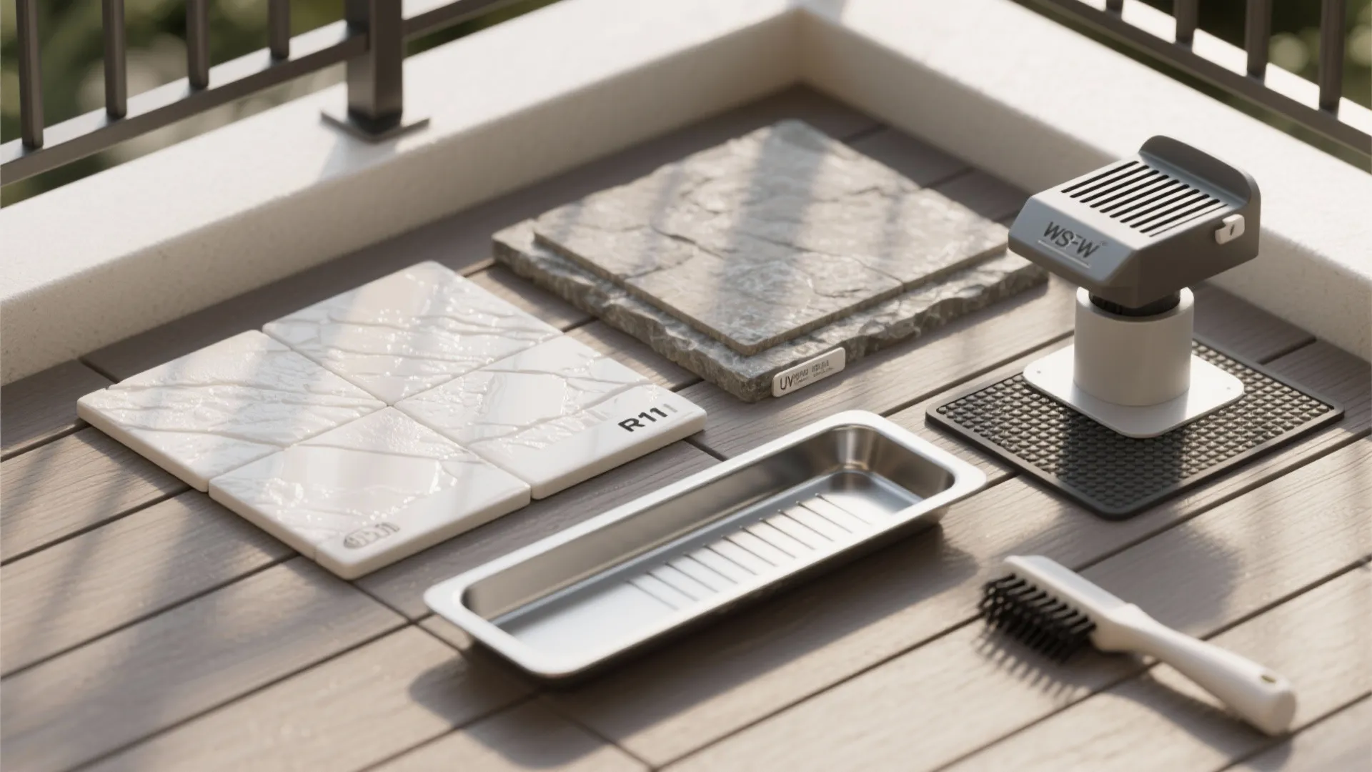 Heat-Resistant Deck Tiles + Grease Management