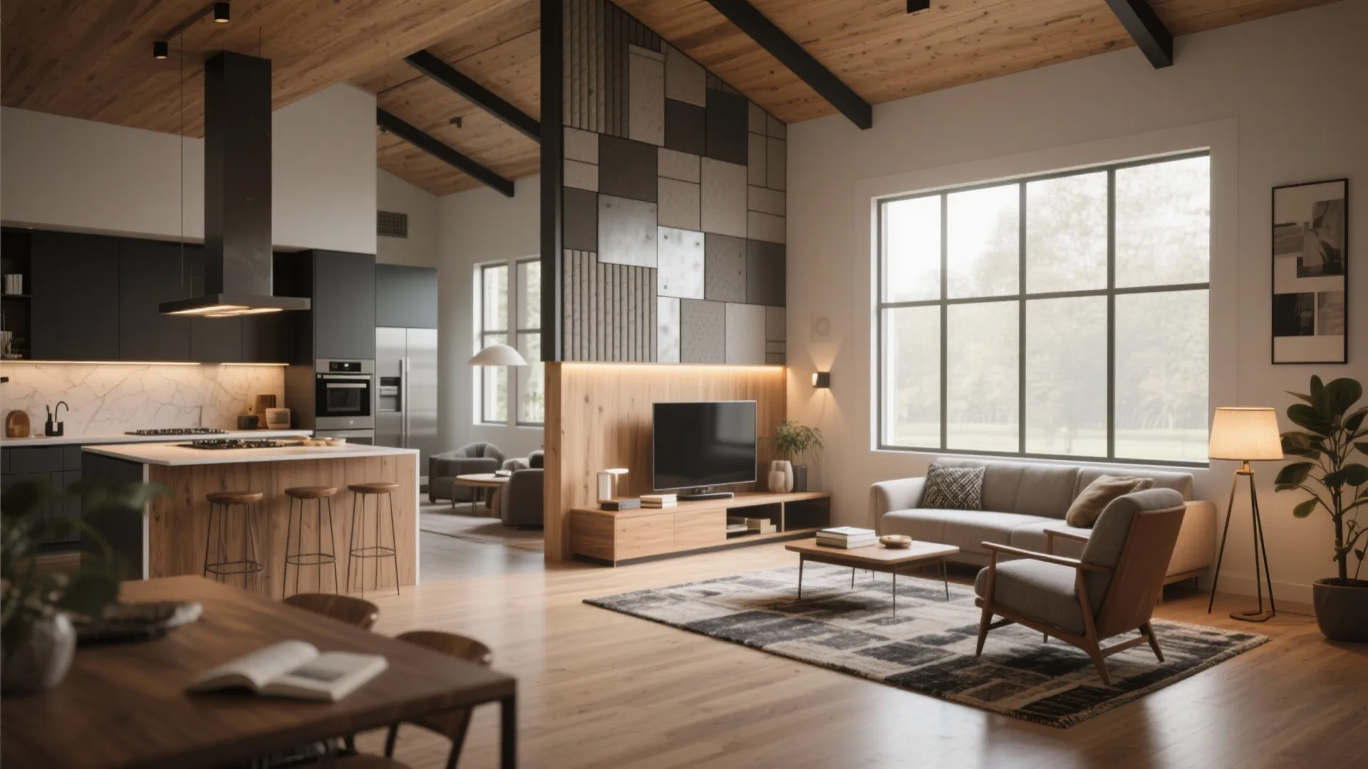 1. Open-plan great room with zoned niches