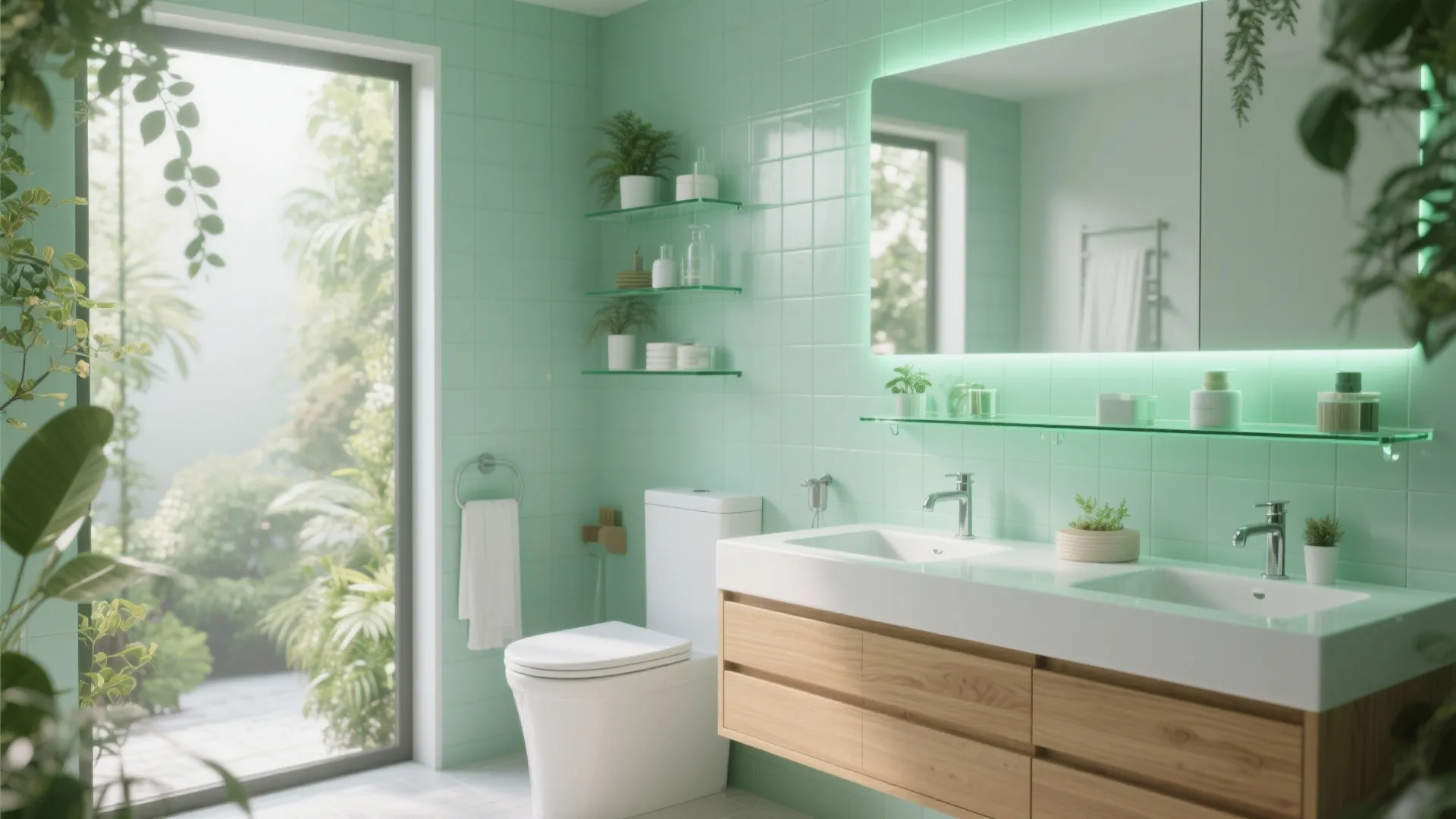 Soothing Green Accents