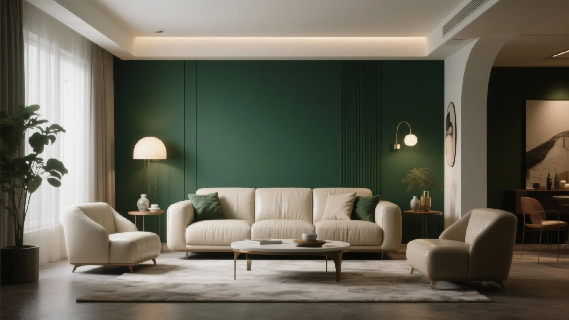 8. Accent Wall Behind the Sofa