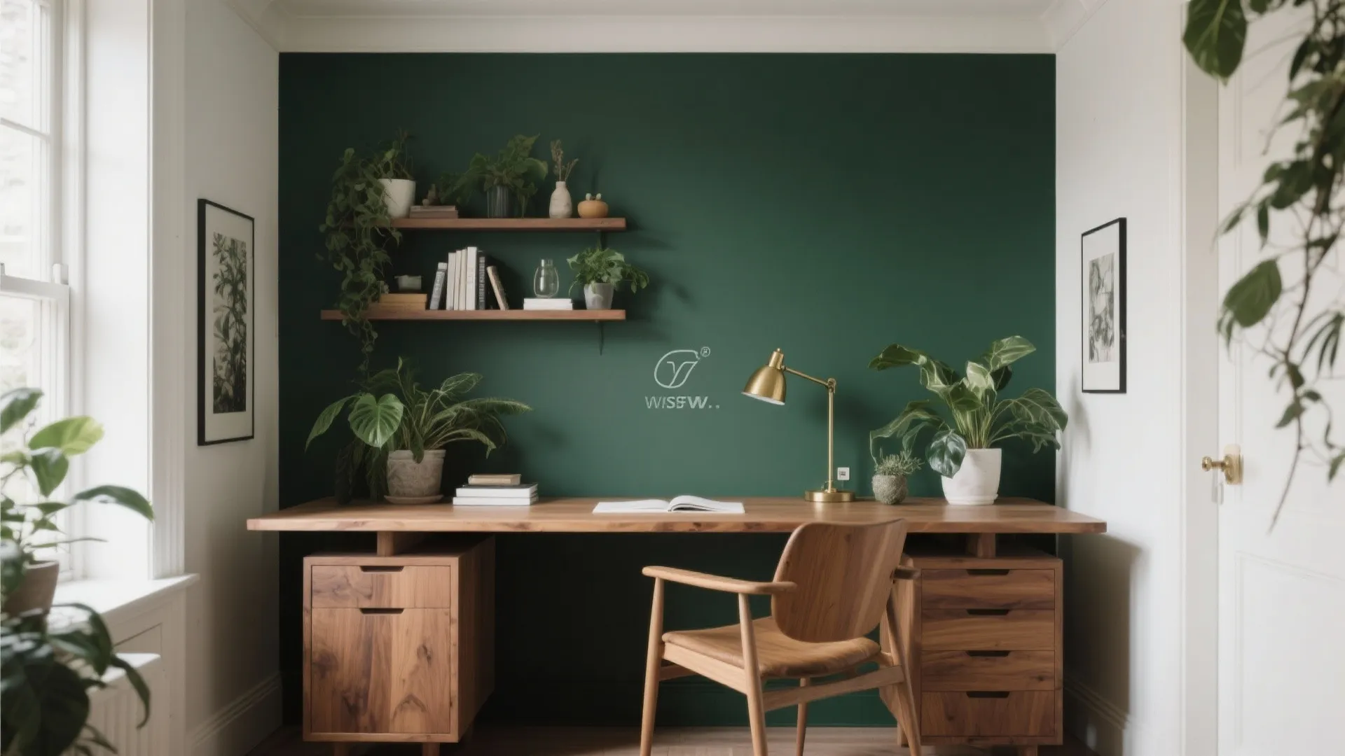 Deep Forest Green Accent Wall