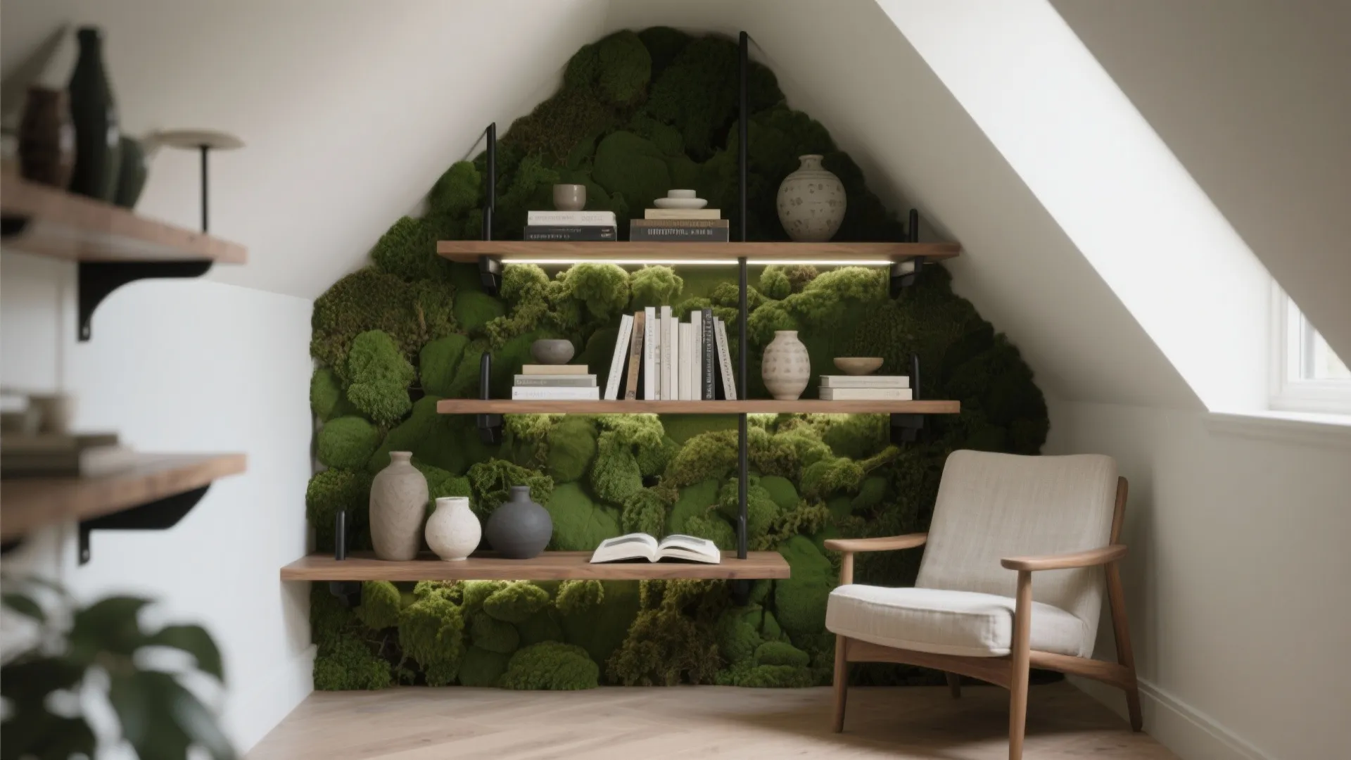 3) Green Alcove With Shelving