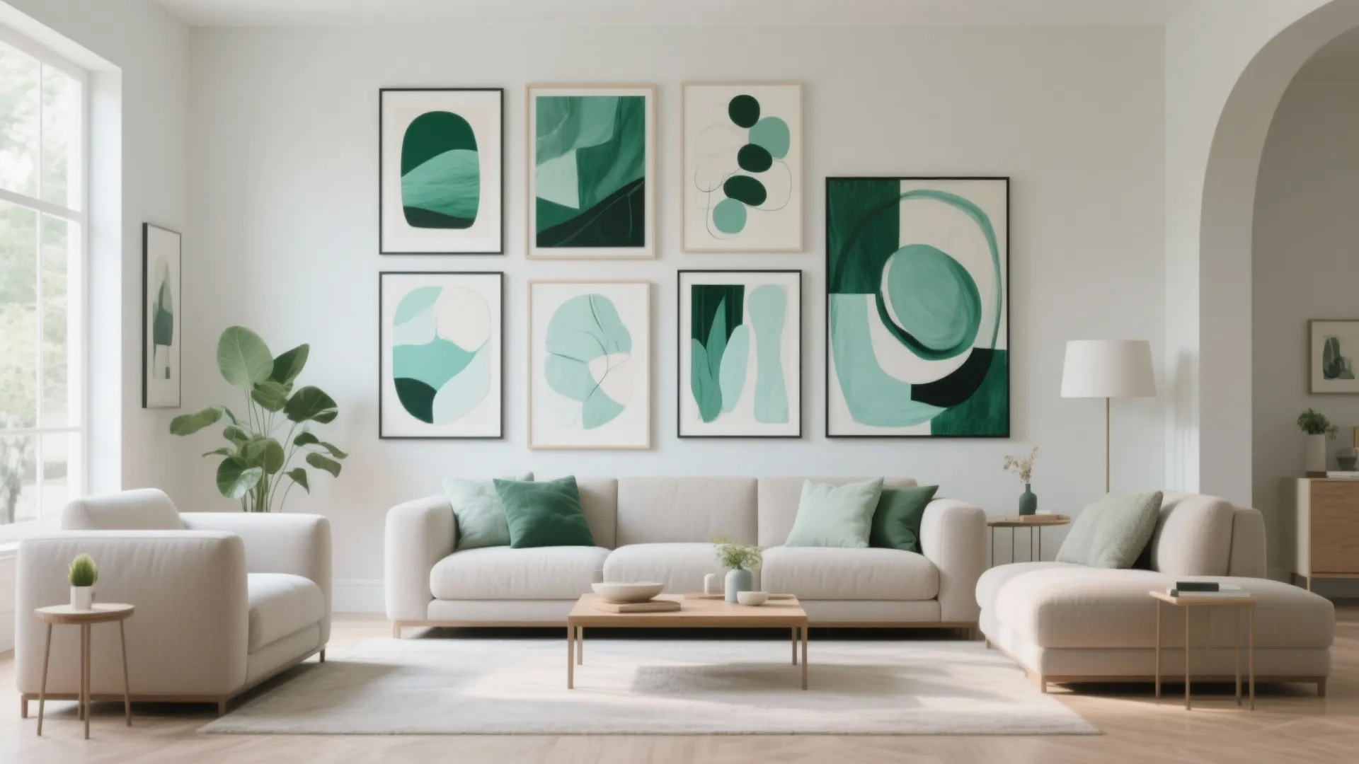 6. Green-Toned Art Pieces
