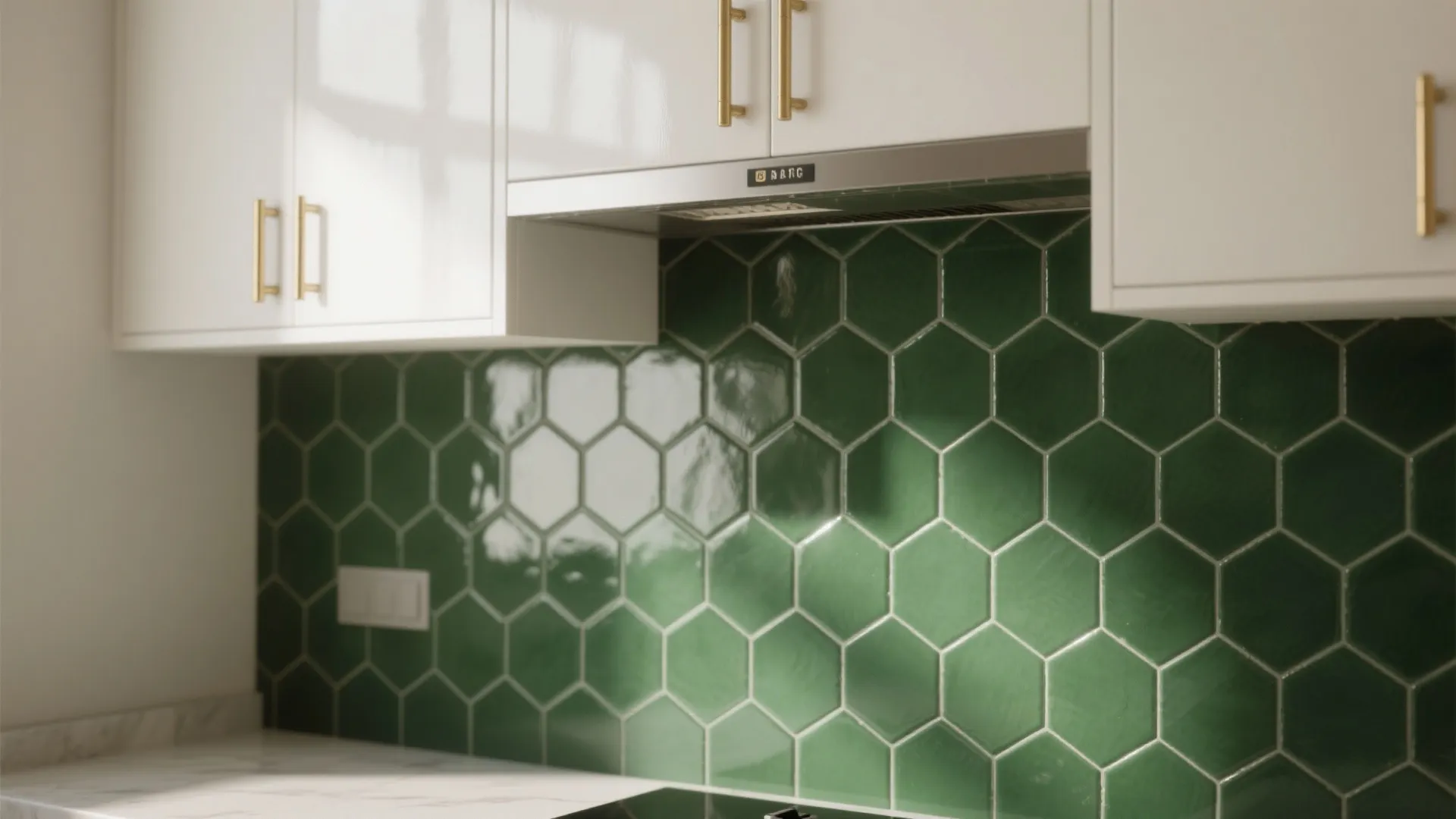 1. Contrast with a bold backsplash