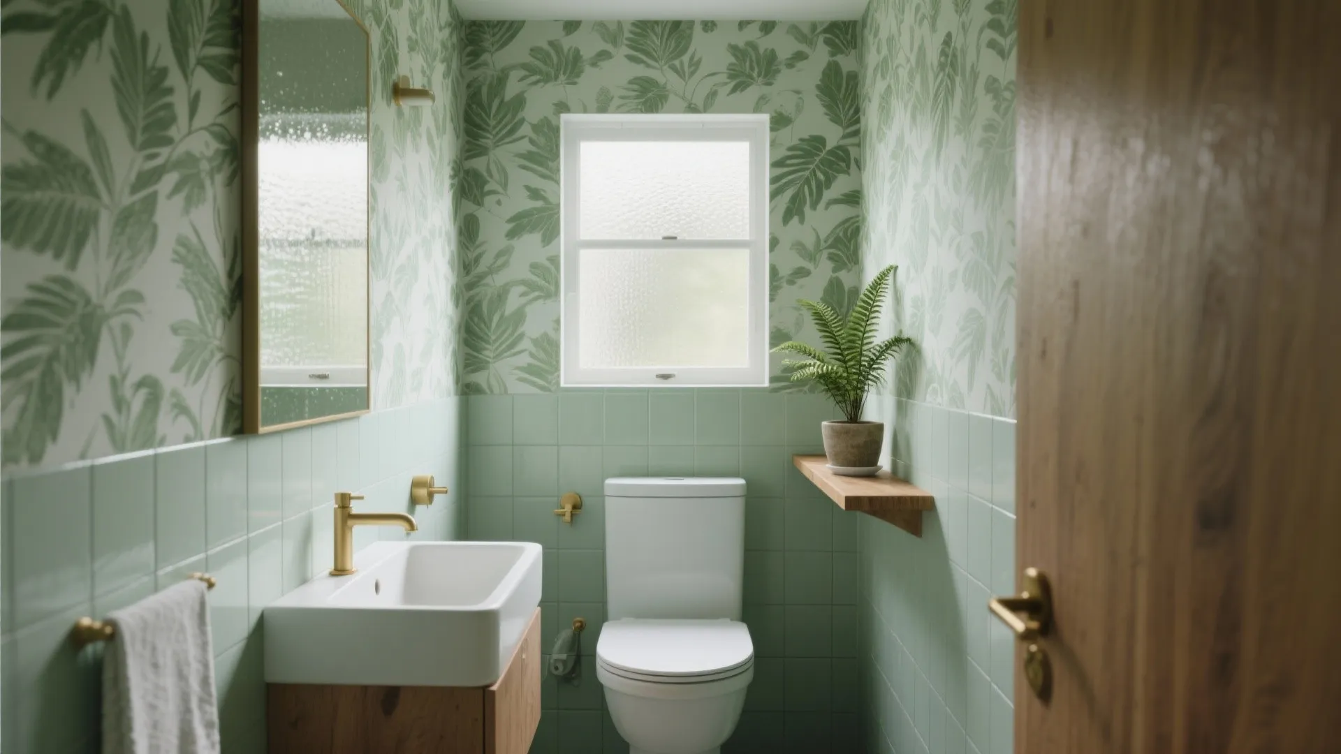 5 Green Wallpaper Ideas for Small Bathrooms: Creative green wallpaper solutions to make your bathroom feel larger, fresher, and uniquely you