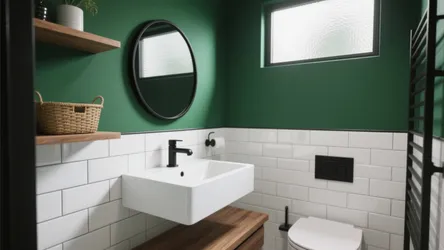5 Bold Green-Black-White Bathroom Ideas