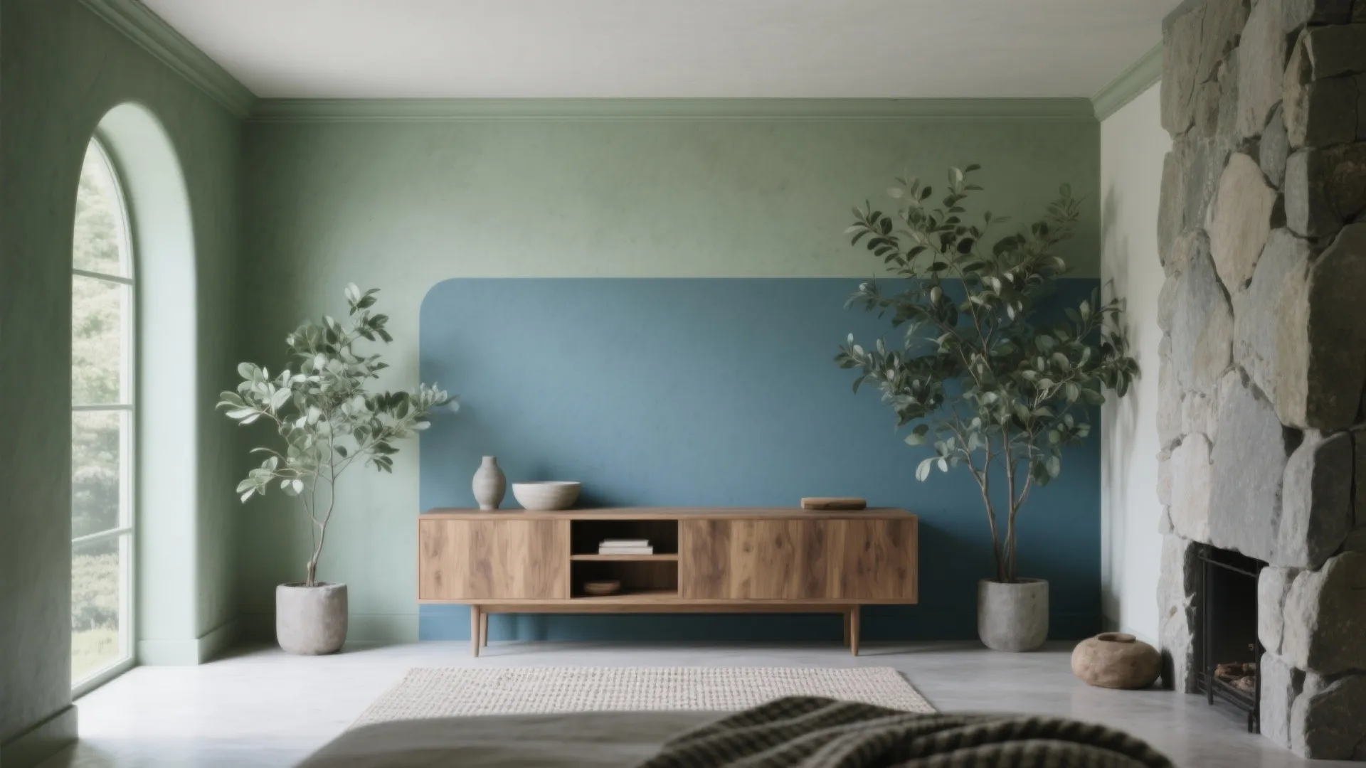 4) Earthy Greens + Muted Blues = Instant Calm