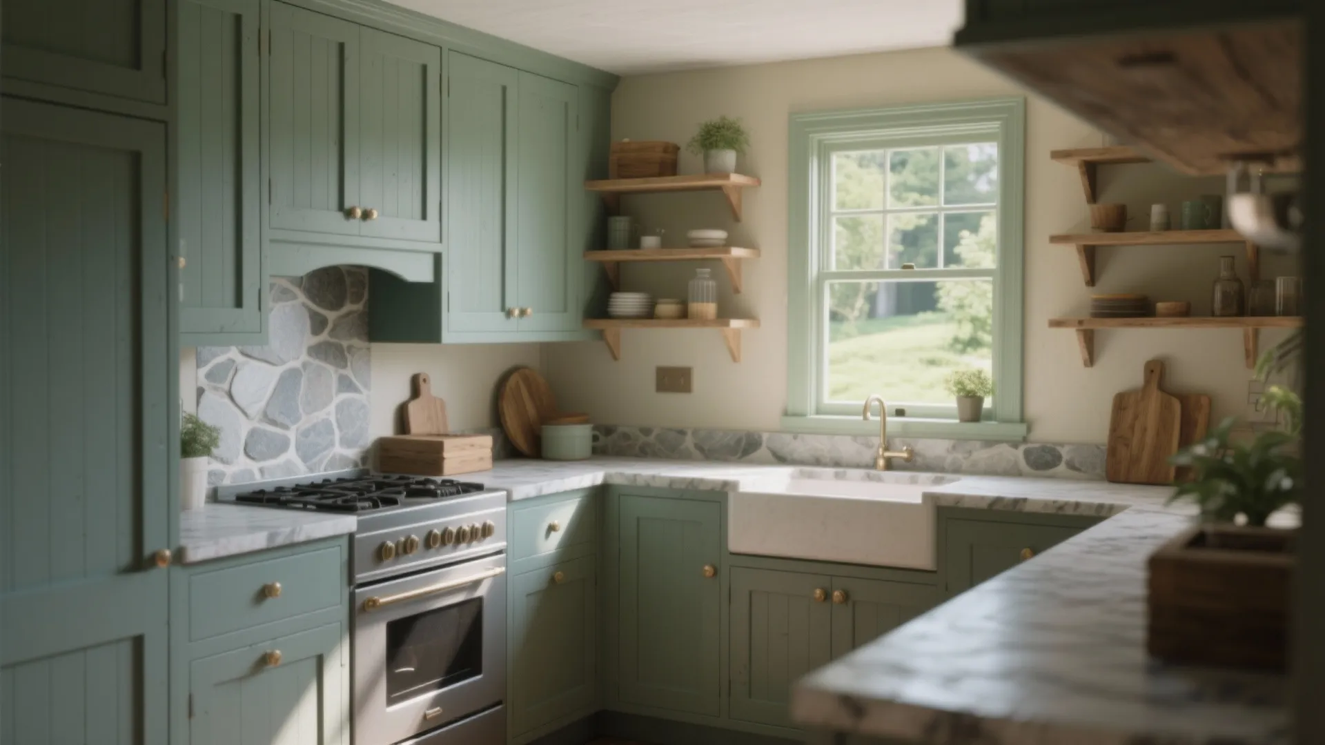 5. Nature-Inspired Greens and Blue-Grays