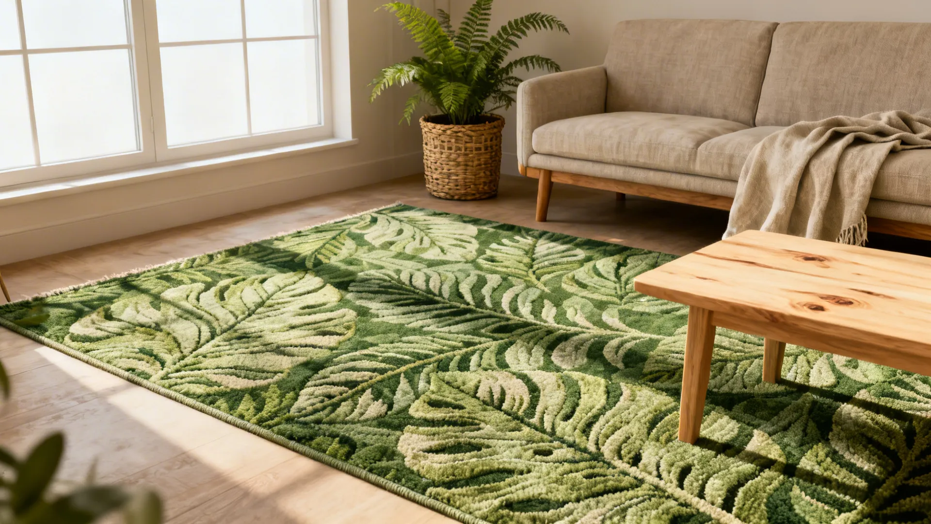 5 Living Room Rug Ideas with Green Accents