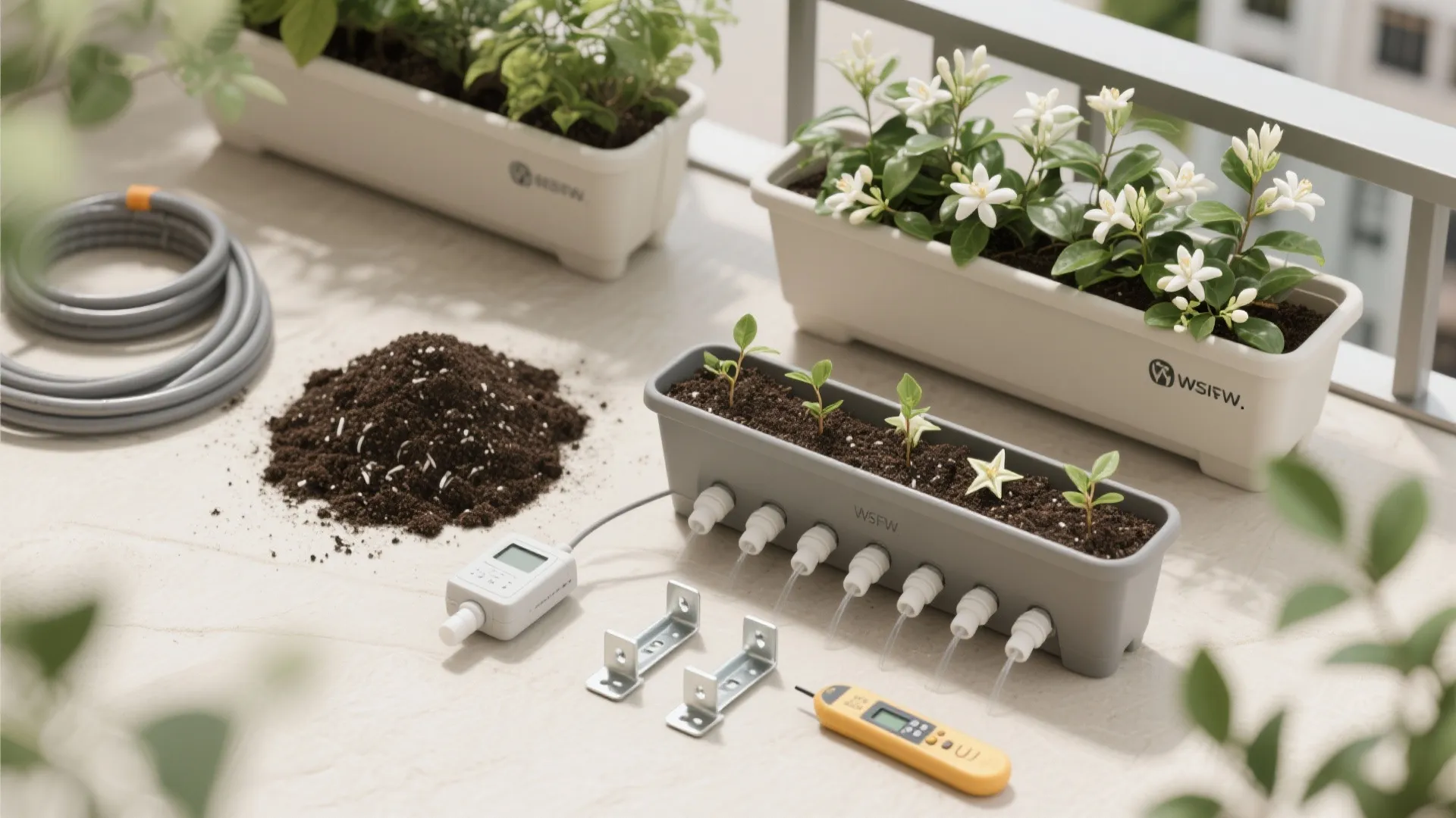 Planter Rail Boundaries for Green Privacy