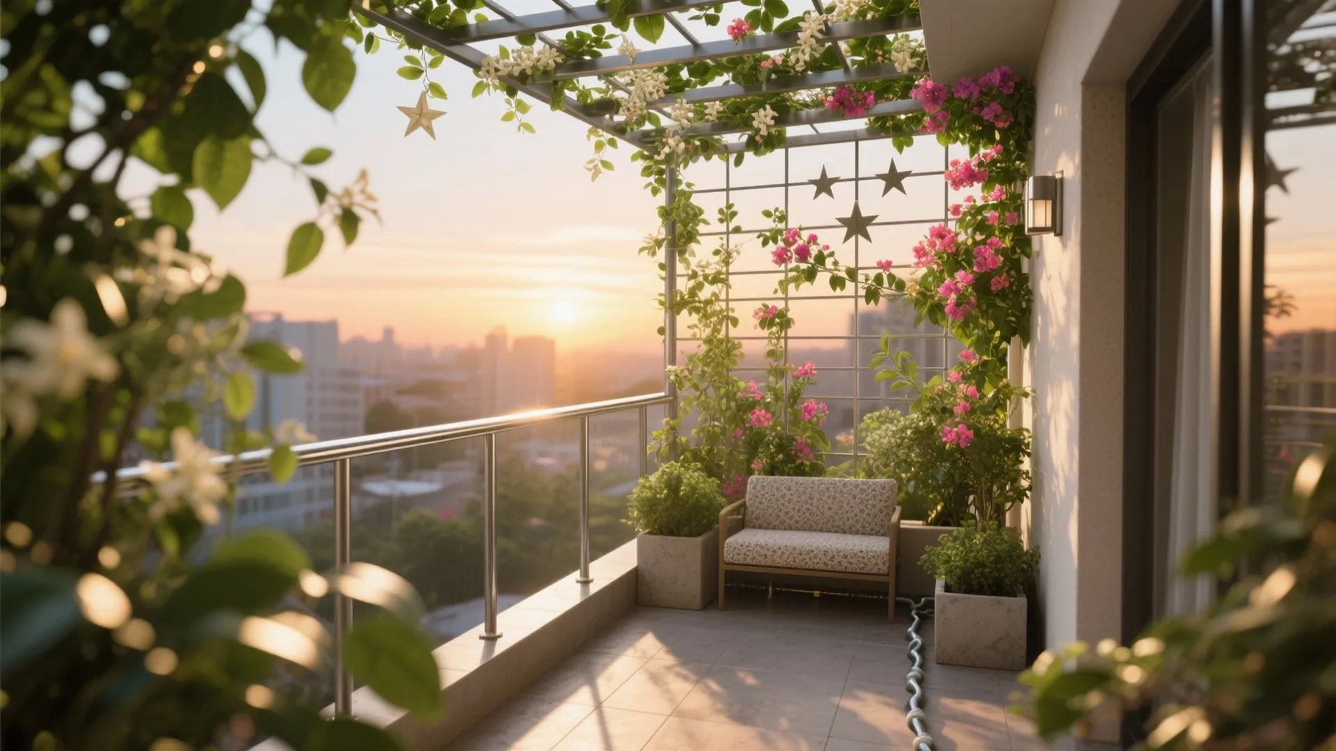 Green Canopy: Climbing Plants with a Lightweight Grid