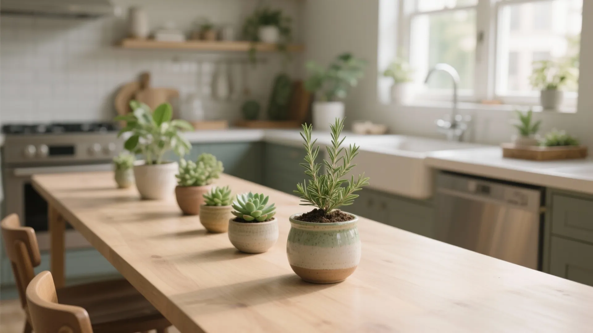 4. Greenery and Living Centerpieces