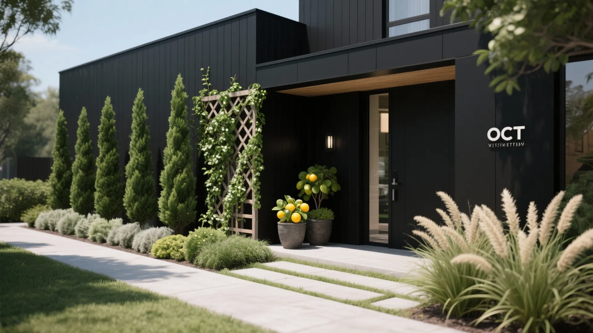 2. Use greenery as living contrast